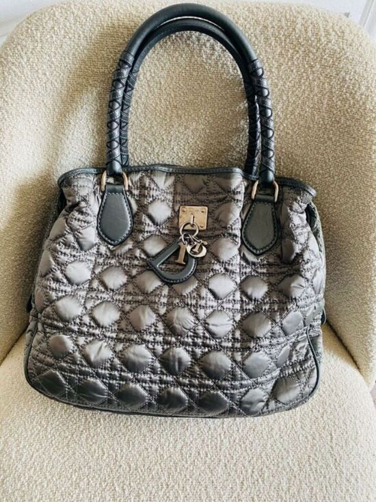 Dior Handbags - 🛍️ Dior Lady Dior Quilted Large Satchel in Metallic Silver Vintage and Authentic